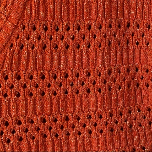 Cato Womens Open Weave Sweater Vest V Neck Light Weight Long Tunic Top S XL - Picture 8 of 9